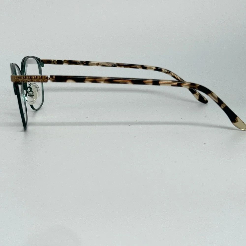 BCBGMAXAZRIA Annalise Green Metal Cat Eye Eyeglasses Frame Women L135mm‎ 21314